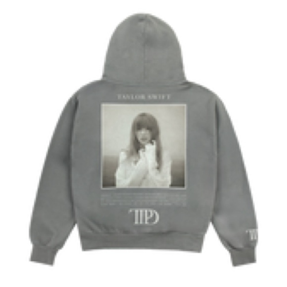 Taylor Swift - The Tortured Poets Department Gray Hoodie - Size 2XL